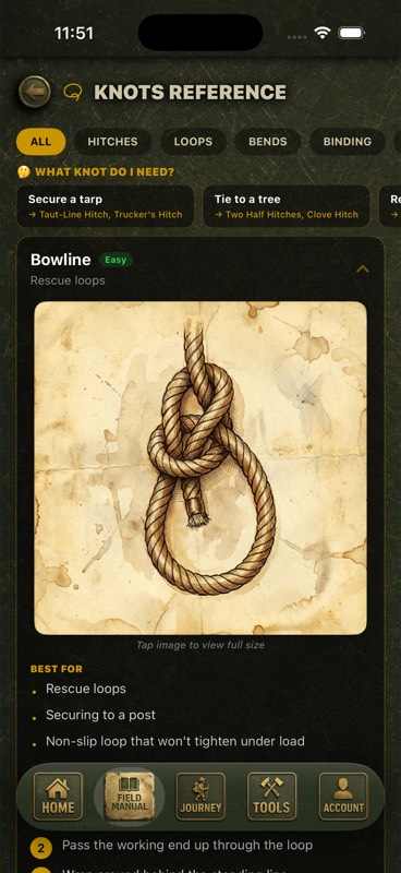 Gridless knot reference