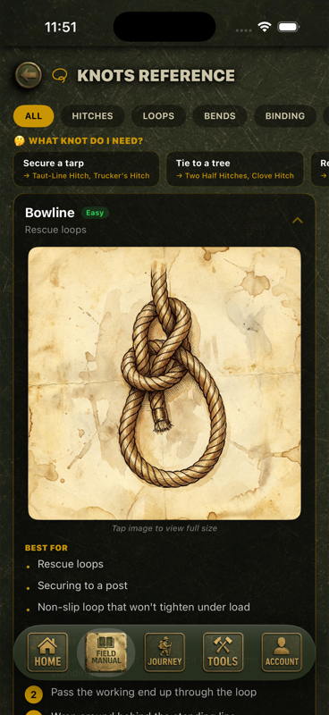 Gridless knot reference