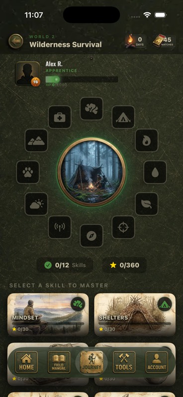 Gridless World 2 wilderness survival